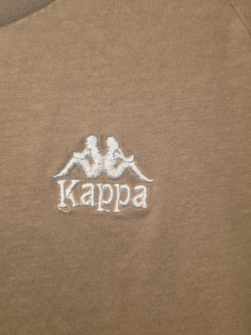 Kappa Taupe Tee with Red Shoulder Detail - Picture 3 of 6